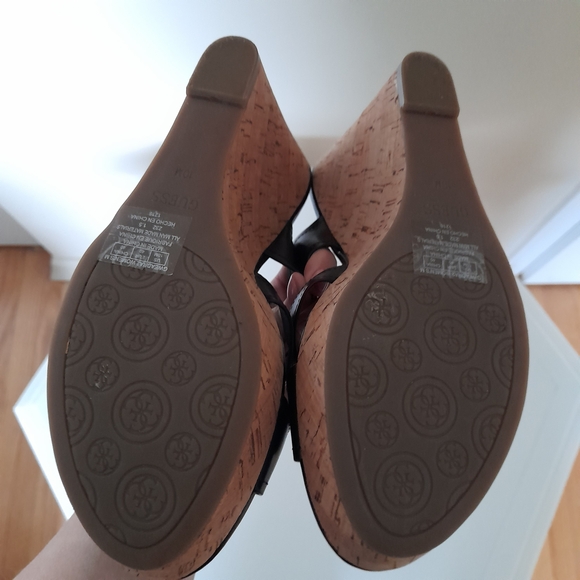 Guess Black Wedge Sandals - Picture 6 of 8